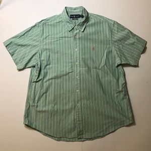Ralph Lauren Mens Button Down Striped Shirt 2xl